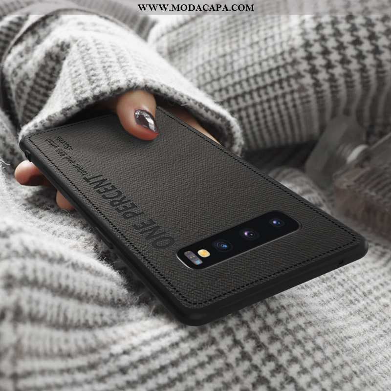 Capas Samsung Galaxy S10+ Tendencia Protetoras Telemóvel Slim Simples Super Couro Baratas