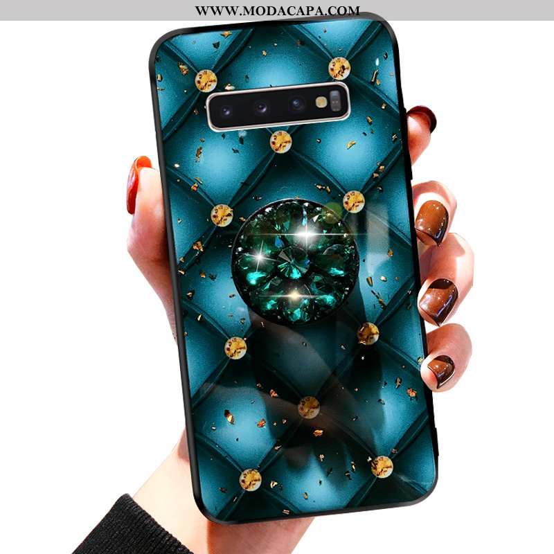 Capas Samsung Galaxy S10+ Quadriculado Cases Soft Tendencia 2020 Strass Completa Baratas