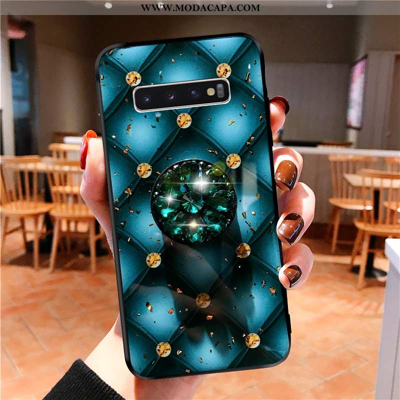 Capas Samsung Galaxy S10+ Quadriculado Cases Soft Tendencia 2020 Strass Completa Baratas