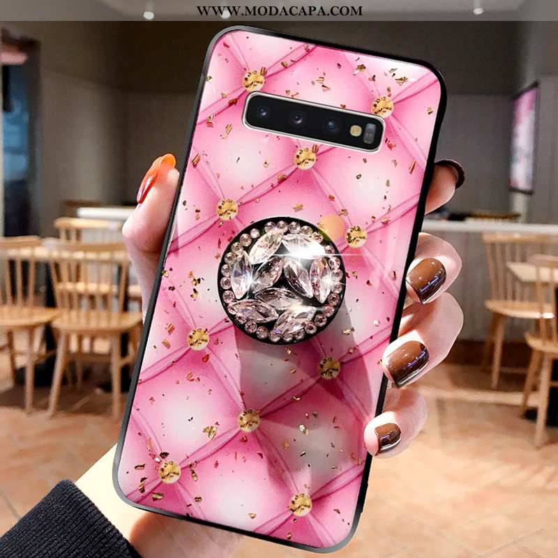 Capas Samsung Galaxy S10+ Quadriculado Cases Soft Tendencia 2020 Strass Completa Baratas