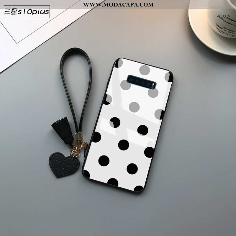 Capa Samsung Galaxy S10+ Tendencia Vidro Preto Personalizado Cases Antiqueda Completa Comprar