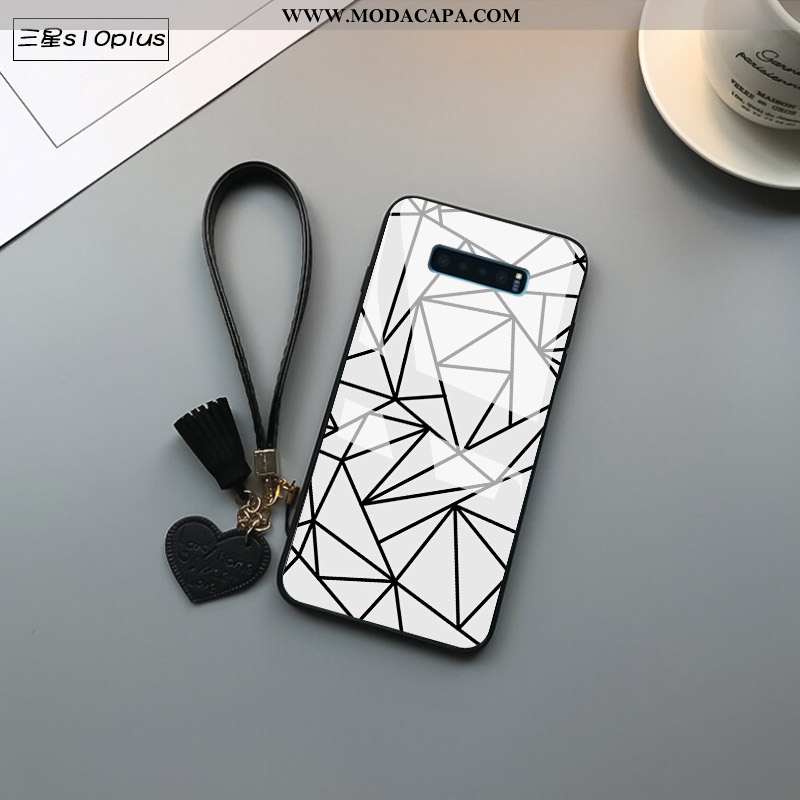 Capa Samsung Galaxy S10+ Tendencia Vidro Preto Personalizado Cases Antiqueda Completa Comprar