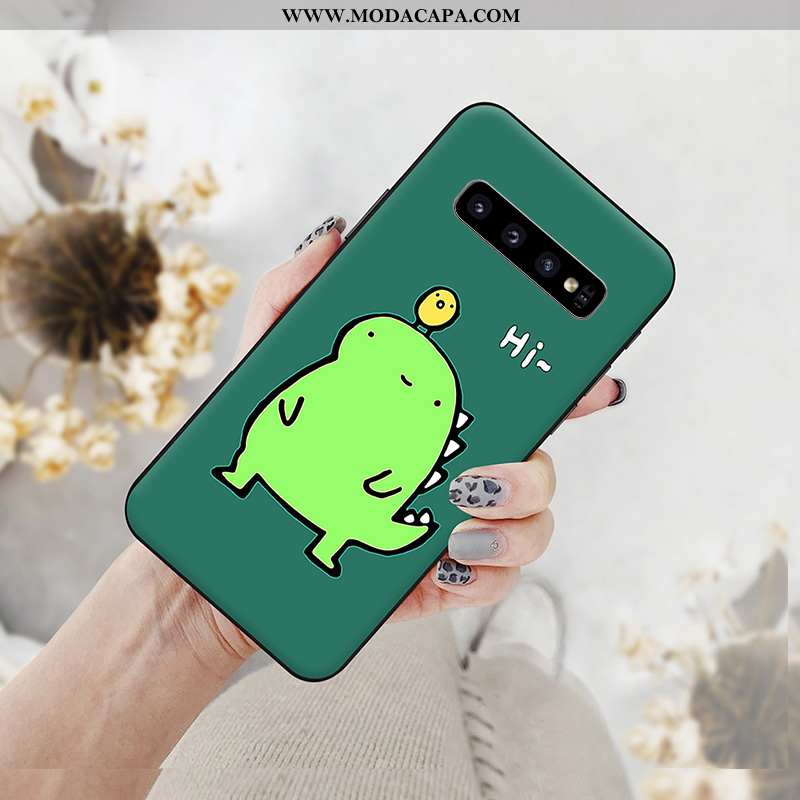 Capa Samsung Galaxy S10+ Desenho Animado Cases Pu Malha Tampa Telemóvel Casal Baratos