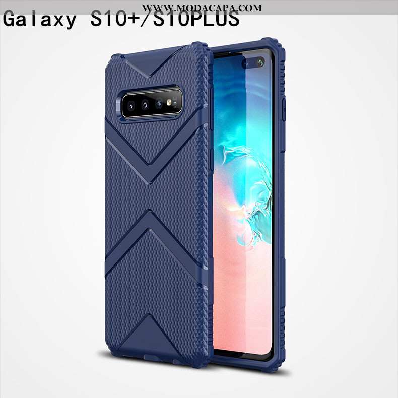 Capas Samsung Galaxy S10+ Silicone Protetoras Telemóvel Verde Super Novas Antiqueda Venda