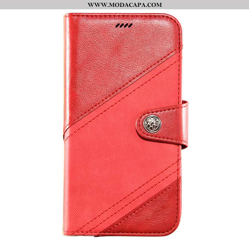 Capas Samsung Galaxy S10+ Couro Protetoras Telemóvel Vermelho Kpop Tampa Barato