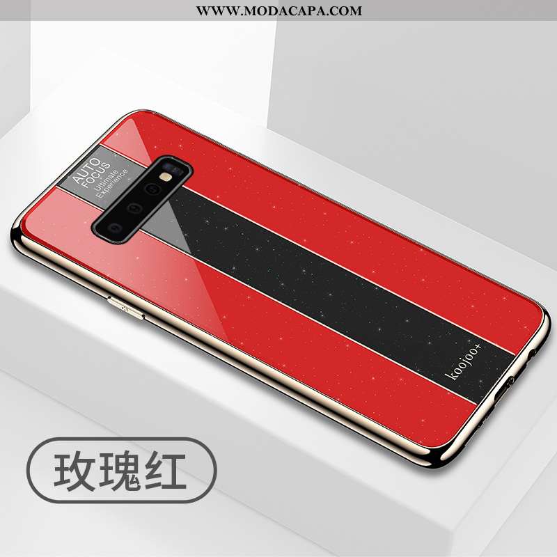 Capa Samsung Galaxy S10+ Tendencia Protetoras Vermelho Antiqueda Tampa Completa Telemóvel Baratos