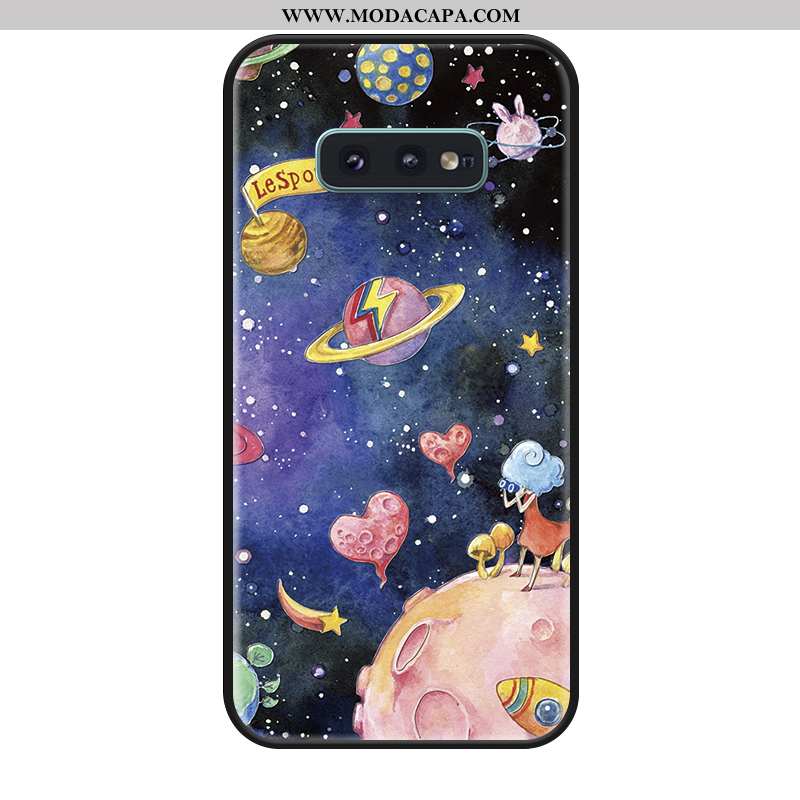 Capa Samsung Galaxy S10e Silicone Coloridas Preto Estrelado Telemóvel Capas Antiqueda Comprar