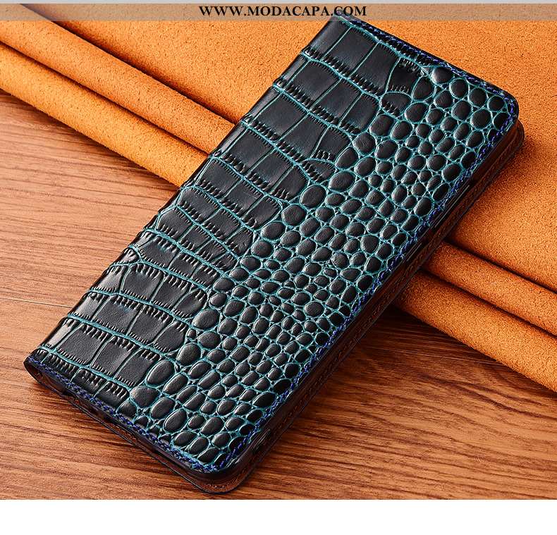 Capas Samsung Galaxy S10e Couro Nova Crocs Antiqueda Azul Telemóvel Comprar