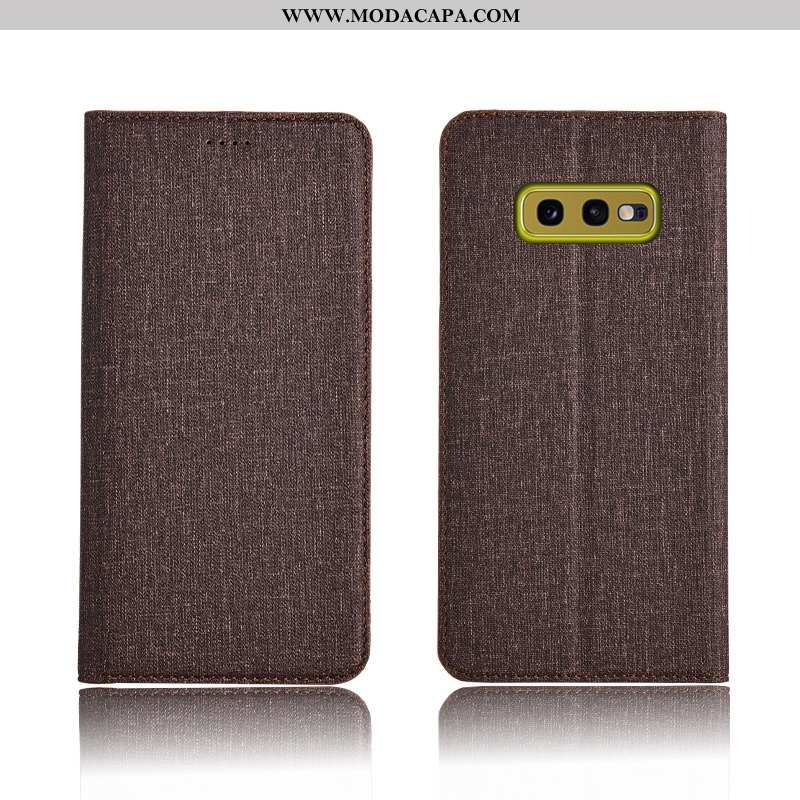 Capa Samsung Galaxy S10e Protetoras Soft Capas Telemóvel Nova Linho Tampa Barato