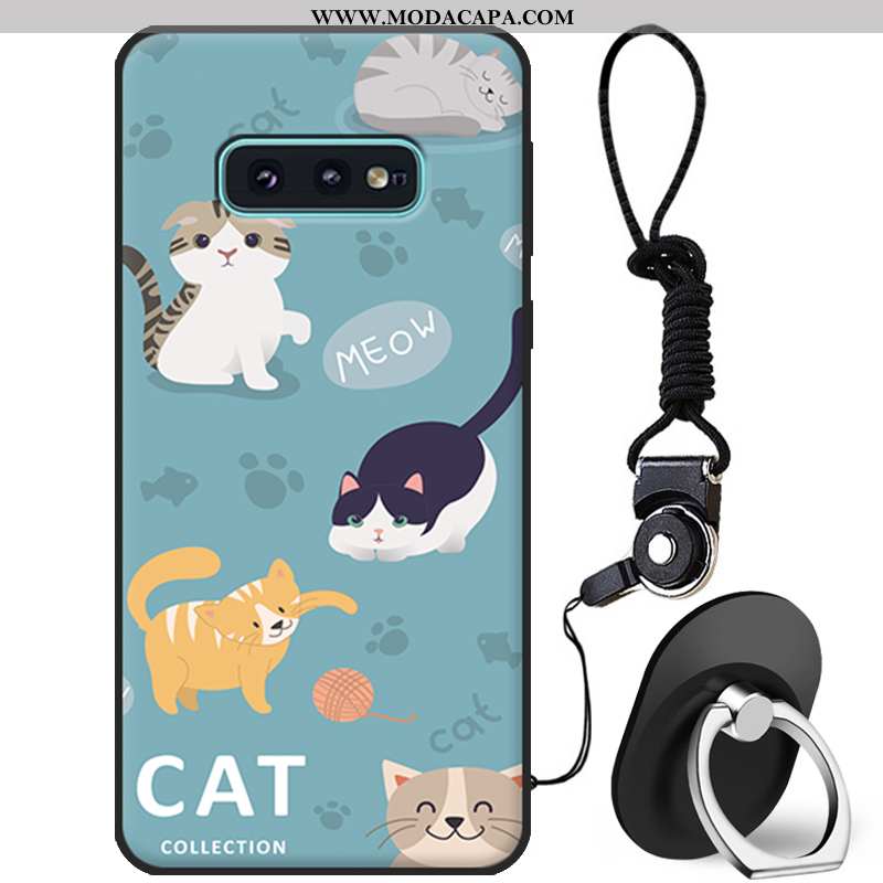 Capas Samsung Galaxy S10e Bonitos Primavera Branco Desenho Animado Antiqueda Silicone Promoção