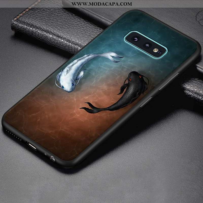 Capa Samsung Galaxy S10e Protetoras Cases Azul Criativas Personalizada Primavera Antiqueda Venda