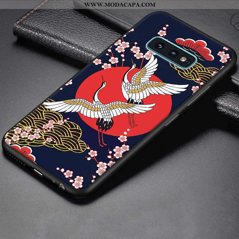 Capa Samsung Galaxy S10e Protetoras Cases Azul Criativas Personalizada Primavera Antiqueda Venda