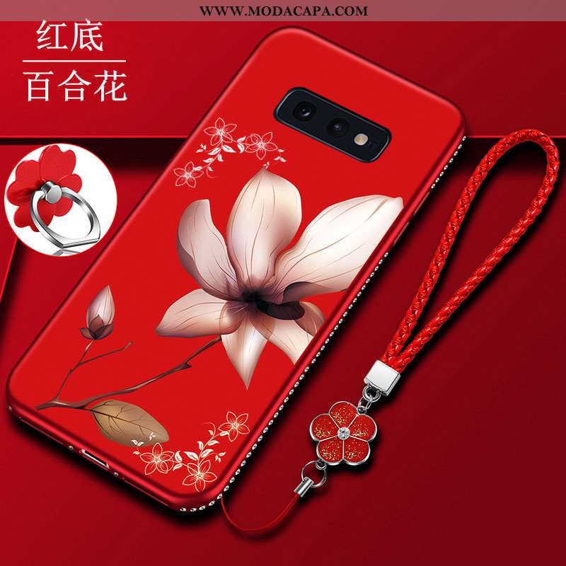 Capas Samsung Galaxy S10e Tendencia Vermelho Silicone Cordao Fosco Personalizada Antiqueda Online