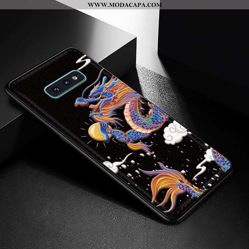Capa Samsung Galaxy S10e Protetoras Personalizado Completa Telemóvel Vermelho Antiqueda Preto Promoç