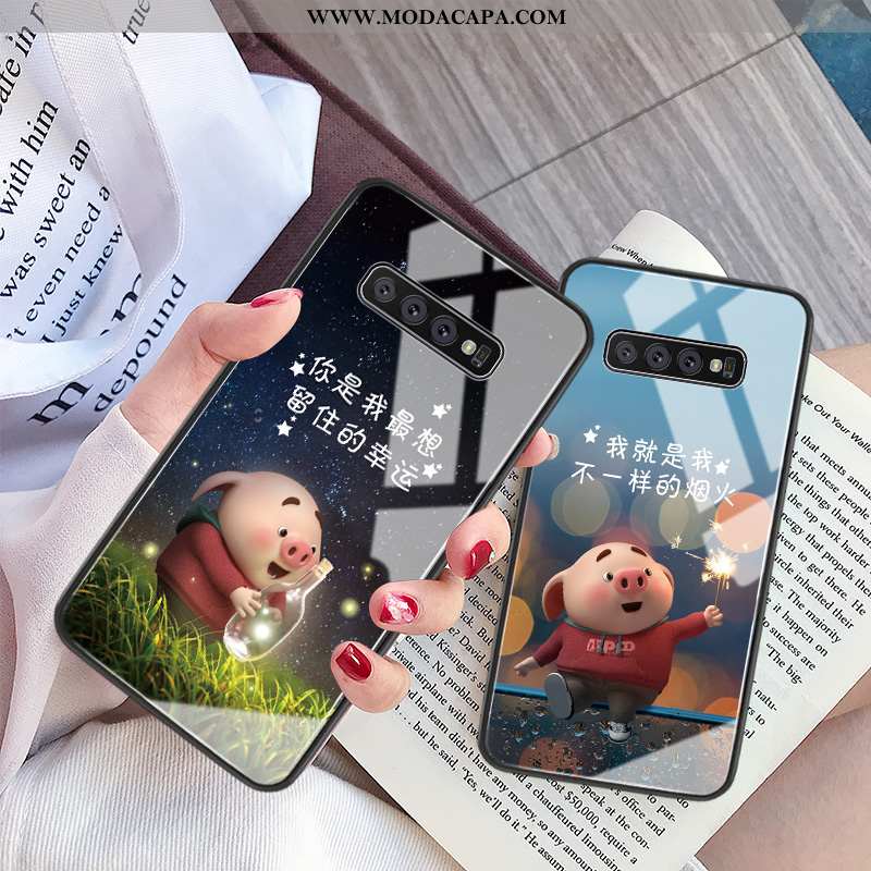 Capa Samsung Galaxy S10e Desenho Animado Fofas Cases Criativas Telinha Vidro Antiqueda Promoção