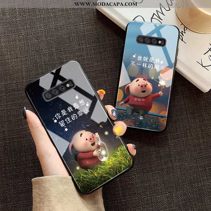 Capa Samsung Galaxy S10e Desenho Animado Fofas Cases Criativas Telinha Vidro Antiqueda Promoção