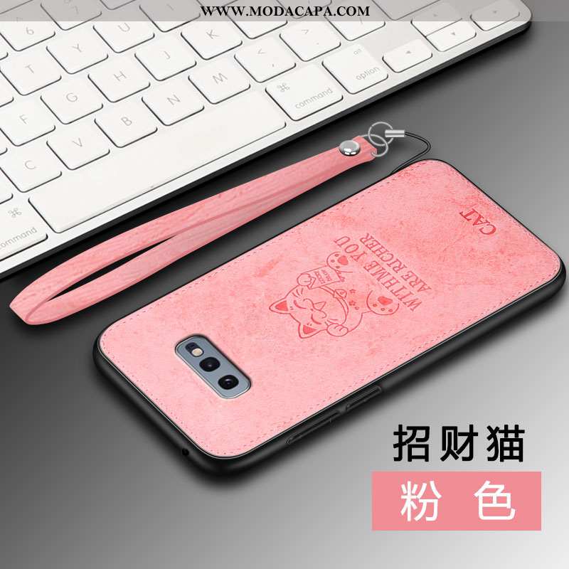 Capa Samsung Galaxy S10e Criativas Rosa Super Tecido Soft Primavera Telemóvel Venda