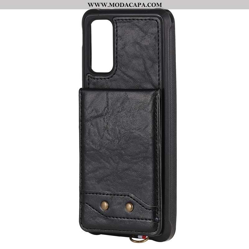 Capa Samsung Galaxy S20 Couro Criativas Cinza Telemóvel Capas Cordao Cases Promoção