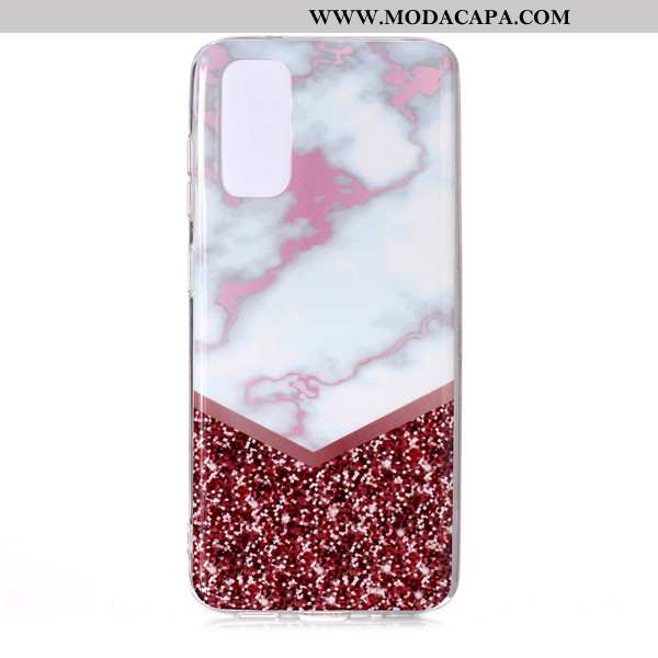 Capa Samsung Galaxy S20 Desenho Animado Capas Antiqueda Cases Marmore Rosa Telemóvel Barato