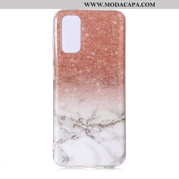 Capa Samsung Galaxy S20 Desenho Animado Capas Antiqueda Cases Marmore Rosa Telemóvel Barato