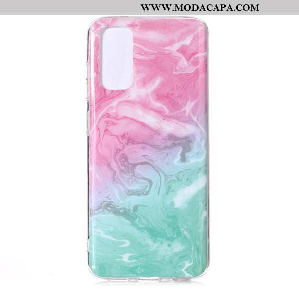 Capa Samsung Galaxy S20 Desenho Animado Capas Antiqueda Cases Marmore Rosa Telemóvel Barato