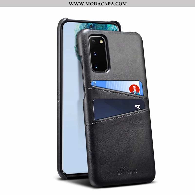 Capa Samsung Galaxy S20 Protetoras Cases Cinza Couro Telemóvel Capas Online