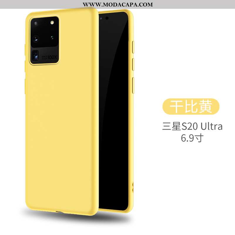 Capa Samsung Galaxy S20 Ultra Soft Capas Slim Telemóvel Amarela Completa Personalizado Online
