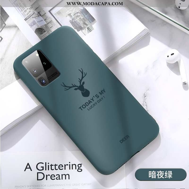 Capas Samsung Galaxy S20 Ultra Soft Verde Super Protetoras Minimalista Criativas Completa Comprar