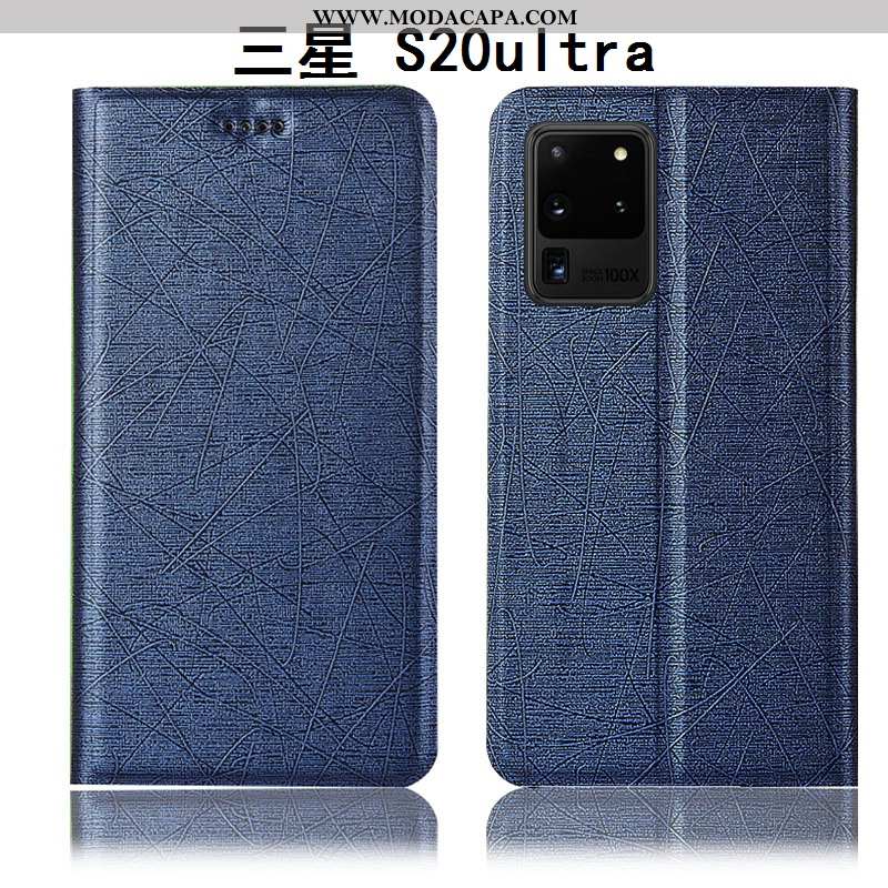 Capas Samsung Galaxy S20 Ultra Linho Cases Cover Preto Telemóvel Protetoras Barato