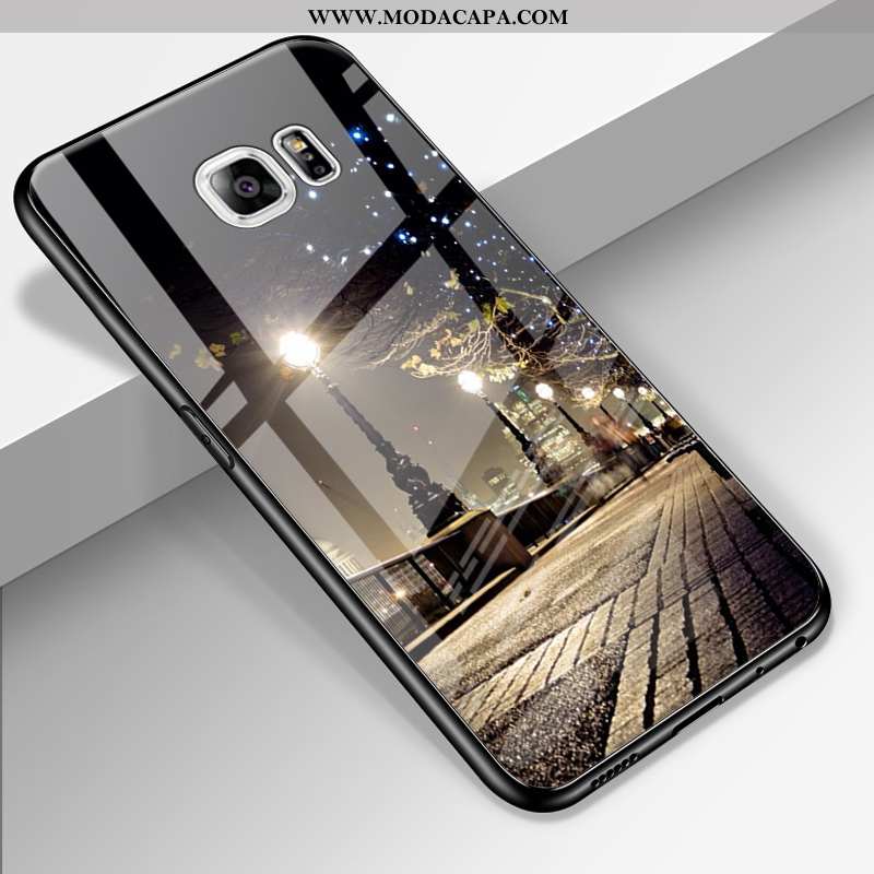 Capas Samsung Galaxy S6 Edge Vidro Protetoras Personalizada Tendencia Resistente Completa Desenho An