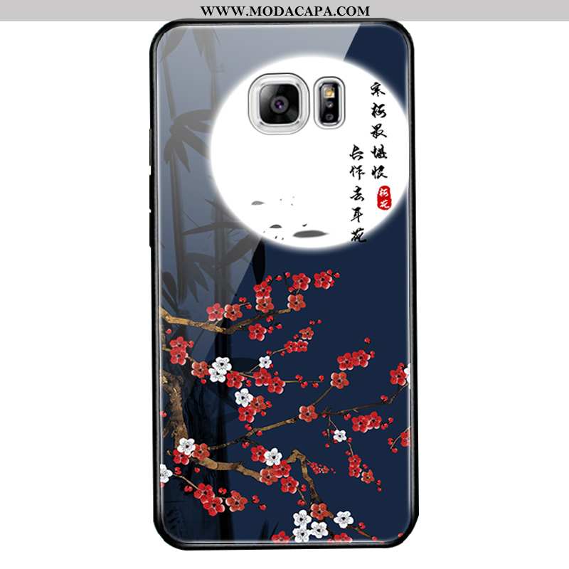 Capas Samsung Galaxy S6 Edge Vidro Cases Desenho Animado Frente Nova Telemóvel Online