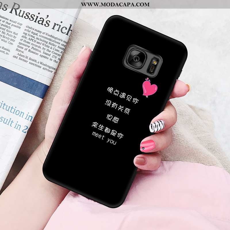 Capas Samsung Galaxy S6 Edge Personalizada Telemóvel Protetoras Casal Pintado Nova Baratas