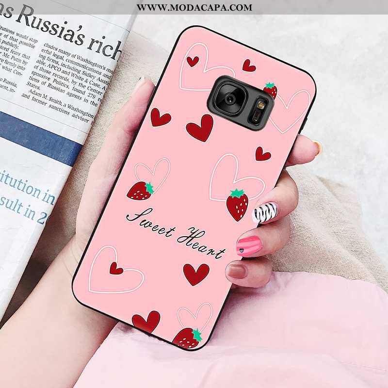 Capas Samsung Galaxy S6 Edge Personalizada Telemóvel Protetoras Casal Pintado Nova Baratas