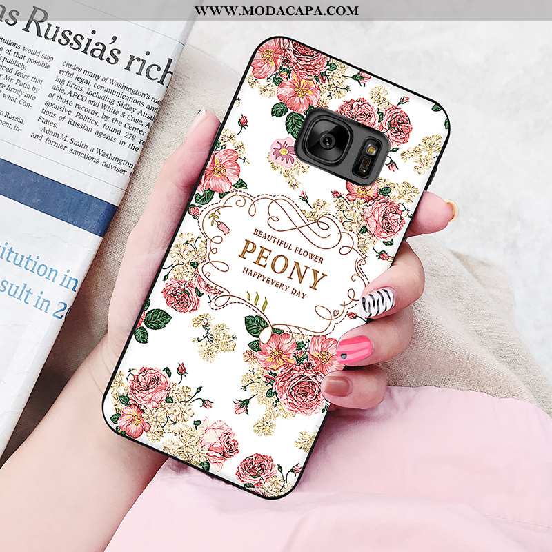 Capas Samsung Galaxy S6 Edge Personalizada Telemóvel Protetoras Casal Pintado Nova Baratas