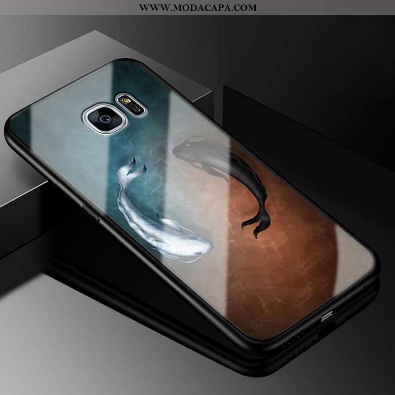 Capas Samsung Galaxy S6 Edge Protetoras Vidro Antiqueda Cases Roxa Desenho Animado Comprar