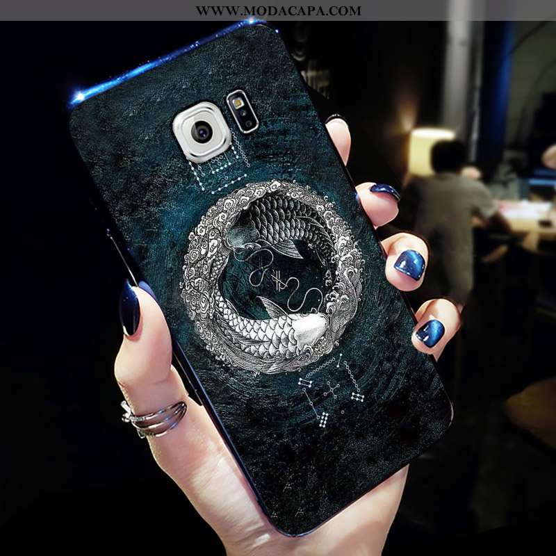Capa Samsung Galaxy S6 Tendencia Malha Criativas Cases Telemóvel Fosco Vermelho Comprar