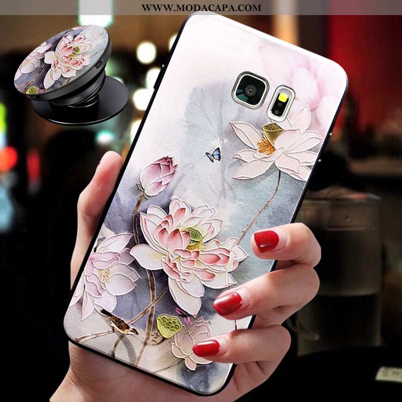 Capa Samsung Galaxy S6 Soft Telemóvel Capas Fosco Cordao Tendencia Silicone Promoção