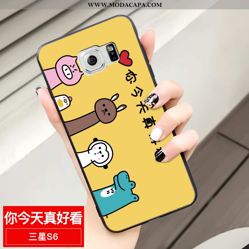 Capas Samsung Galaxy S6 Fofas Nova Telemóvel Desenho Animado Personalizado Soft Casal Baratos