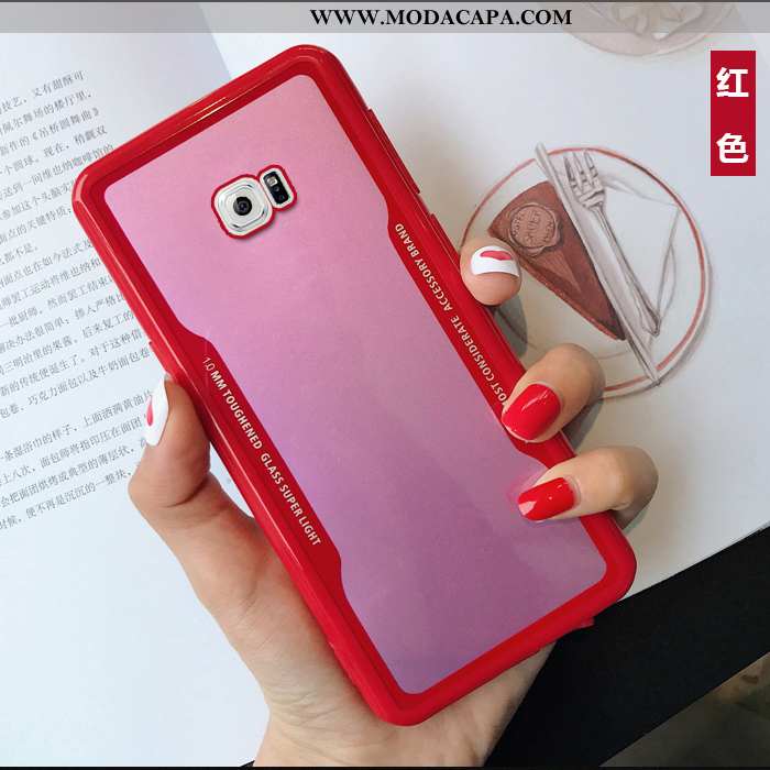 Capa Samsung Galaxy S6 Silicone Vermelho Capas Telemóvel Estilosas Simples Venda