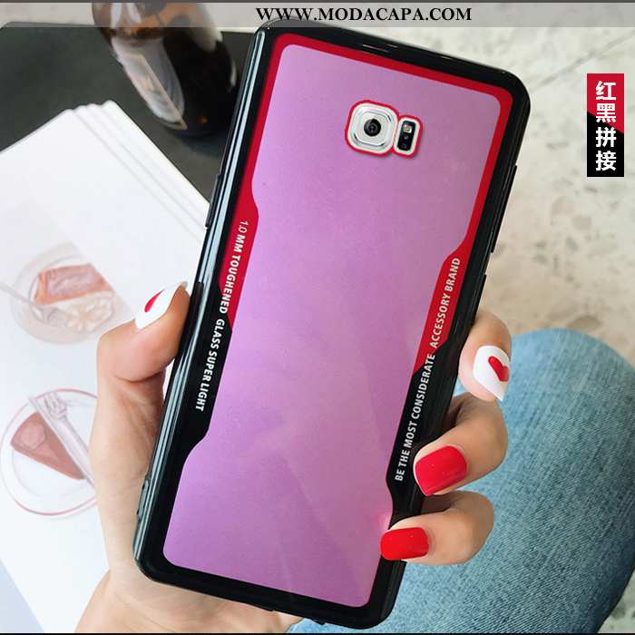 Capa Samsung Galaxy S6 Silicone Vermelho Capas Telemóvel Estilosas Simples Venda