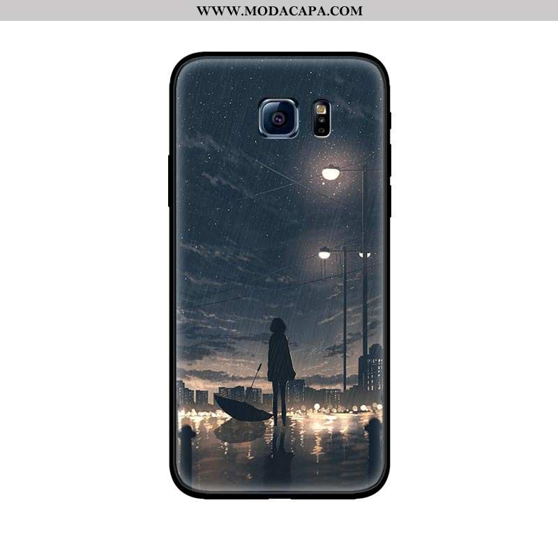 Capas Samsung Galaxy S6 Silicone Fosco Personalizado Completa Roxa Telemóvel Venda