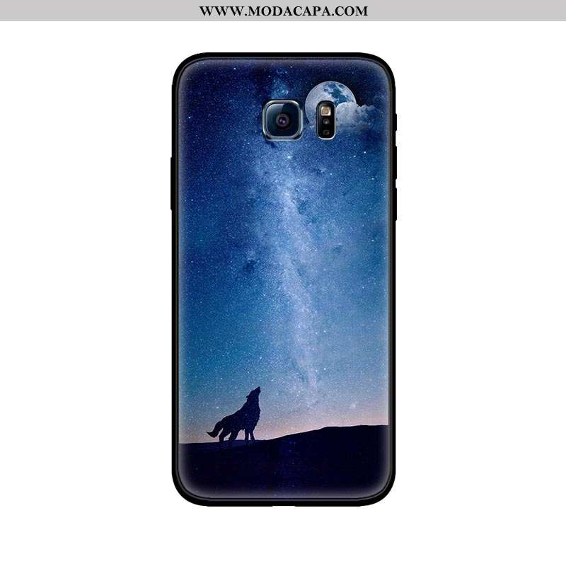 Capas Samsung Galaxy S6 Silicone Fosco Personalizado Completa Roxa Telemóvel Venda