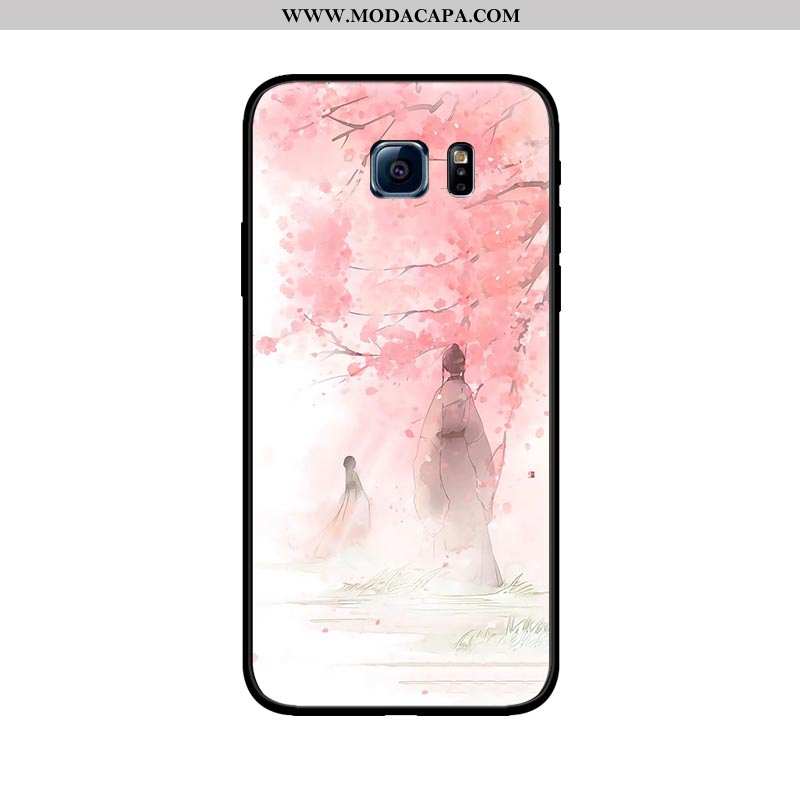 Capas Samsung Galaxy S6 Silicone Fosco Personalizado Completa Roxa Telemóvel Venda