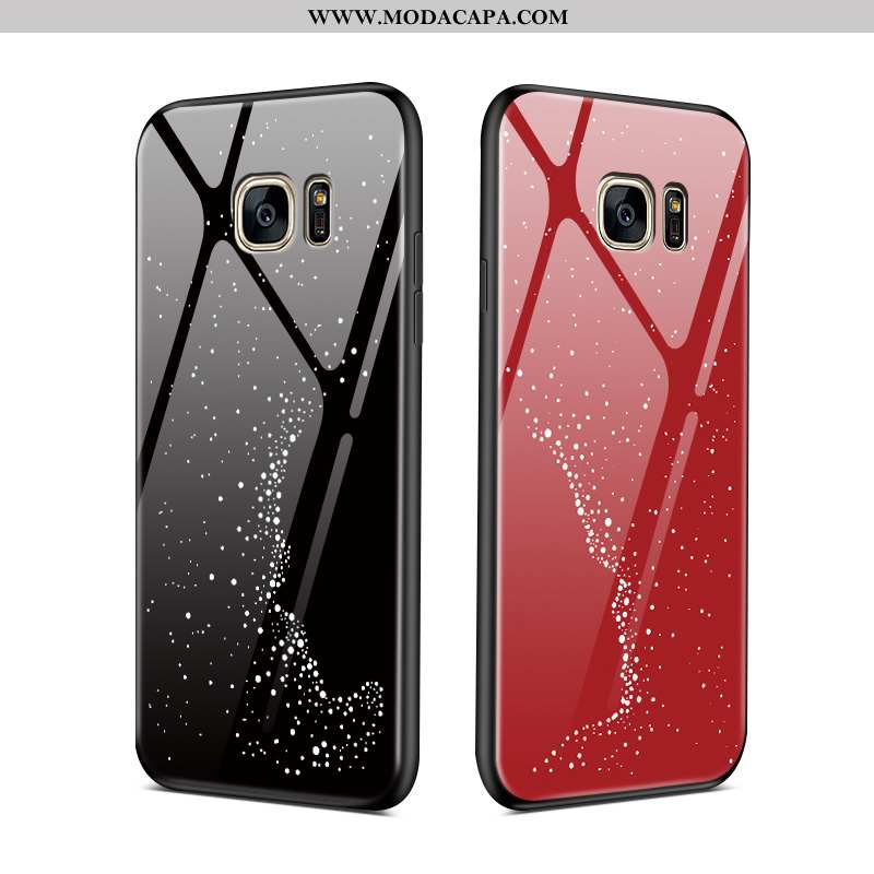 Capas Samsung Galaxy S7 Edge Protetoras Cases Vermelho Casal Telemóvel Personalizada Criativas Compr