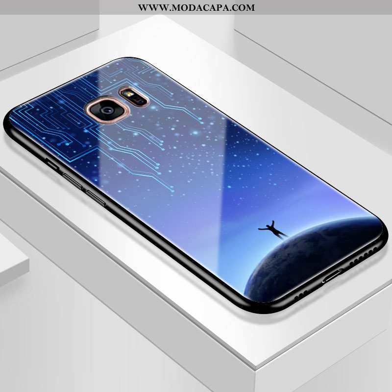 Capas Samsung Galaxy S7 Edge Personalizada Casal Soft Criativas Resistente Estrelado Vidro Venda