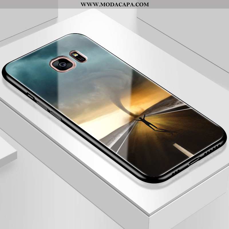 Capas Samsung Galaxy S7 Edge Personalizada Casal Soft Criativas Resistente Estrelado Vidro Venda