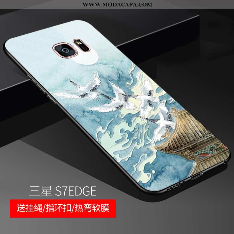 Capas Samsung Galaxy S7 Edge Soft Frente Completa Silicone Personalizado Antiqueda Venda