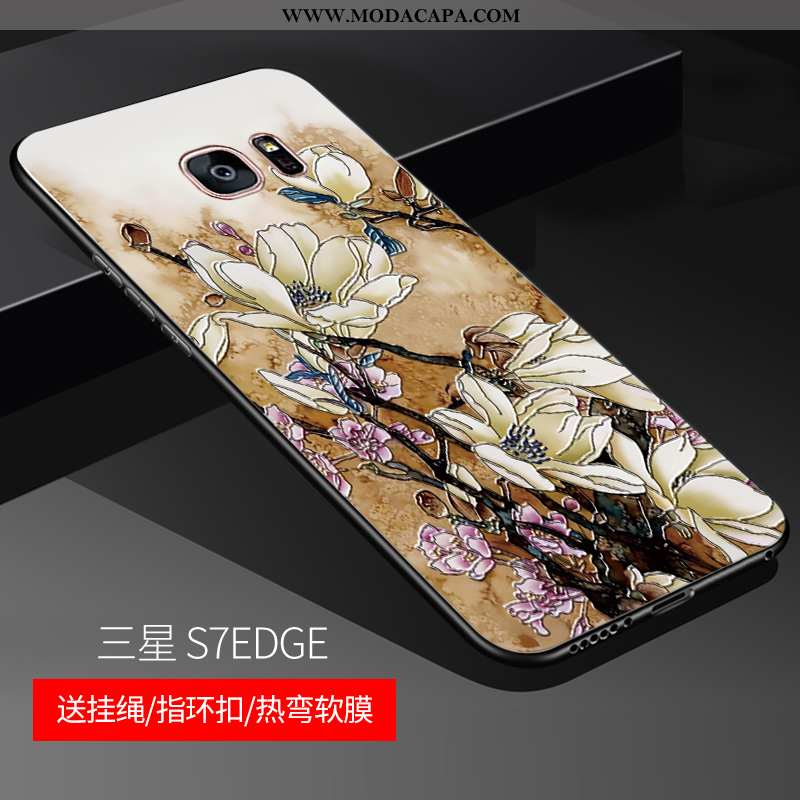 Capas Samsung Galaxy S7 Edge Soft Frente Completa Silicone Personalizado Antiqueda Venda