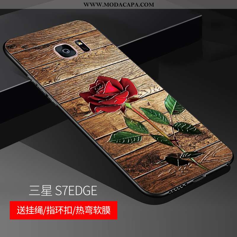 Capas Samsung Galaxy S7 Edge Soft Frente Completa Silicone Personalizado Antiqueda Venda