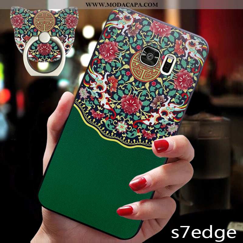 Capa Samsung Galaxy S7 Edge Silicone Personalizada Frente Vermelho Completa Antiqueda Midi Online